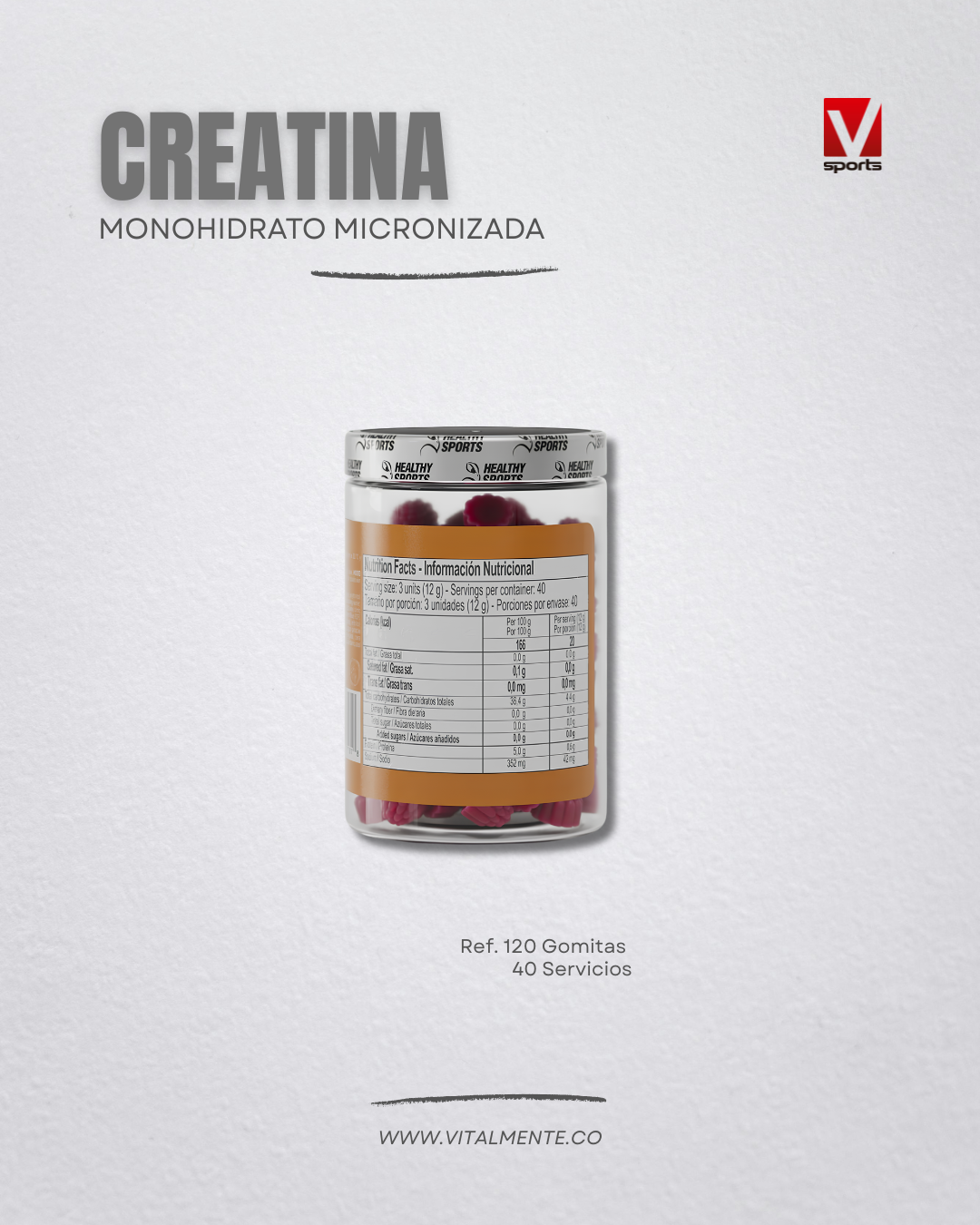 Creatinas monohidrato Healthy Sports - Imagen 6