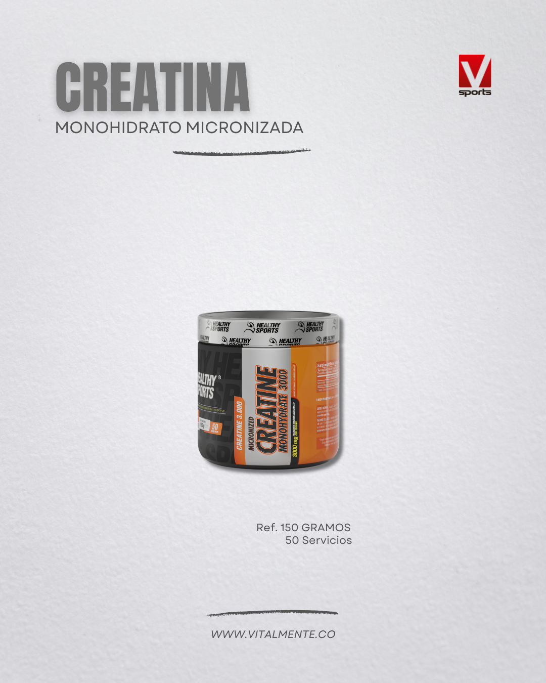 - Creatina monohidrato micronizada 150 G