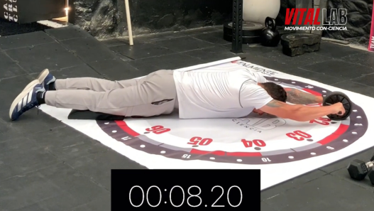 Challenge Desafío de rueda abdominal con plancha para core.