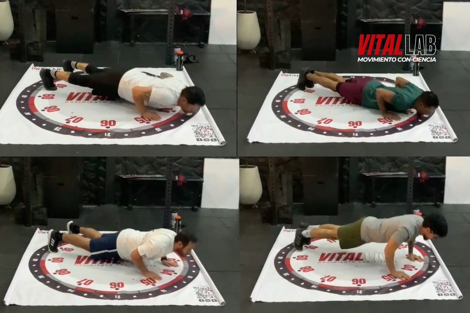reto de las flexiones push ups time vital lab